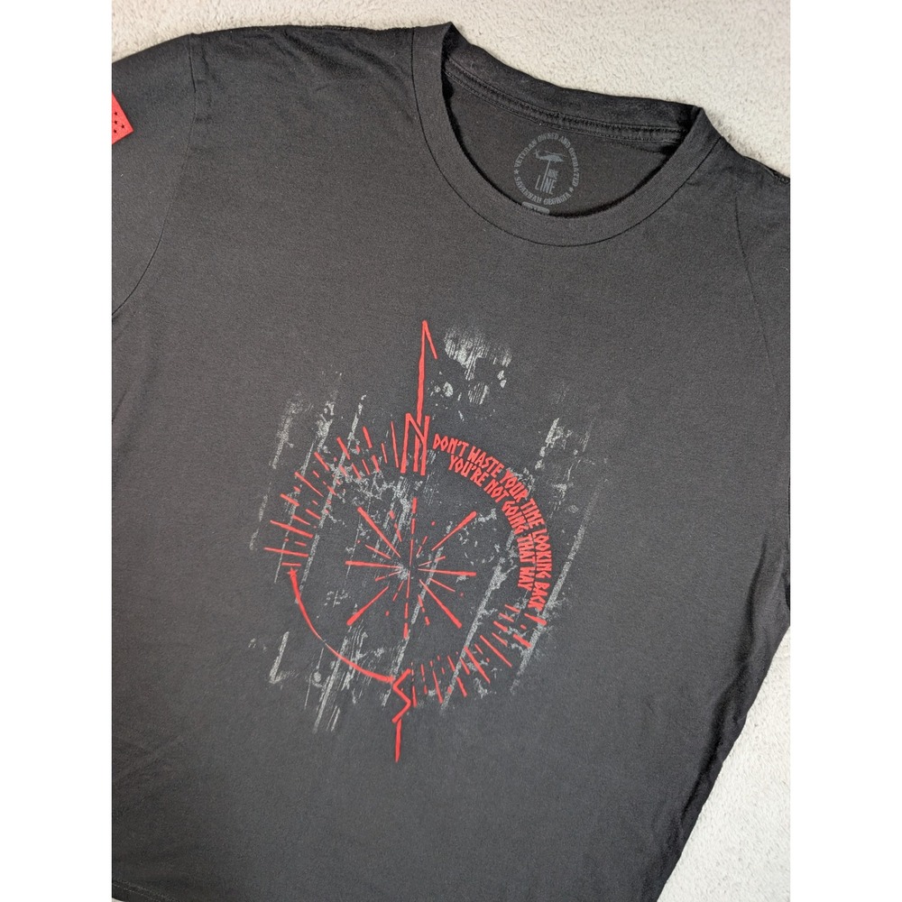 Nine Line Apparel Mens XL Black Long Sleeve Graphic T-Shirt Don't Look Back